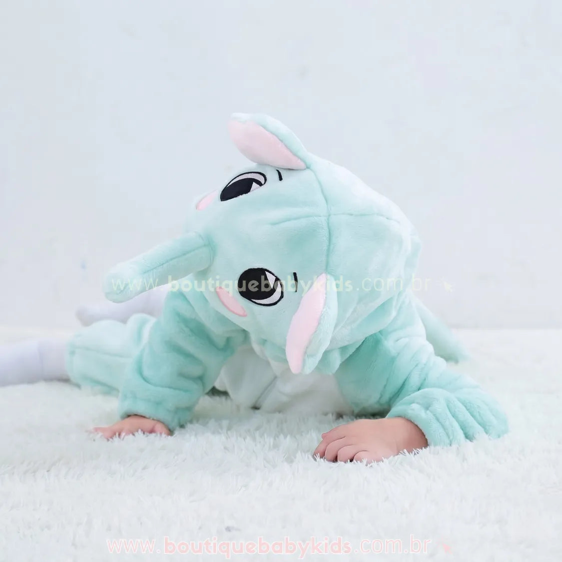 Macacão Bebê Fantasia Bichinho Elefantinho Fofuxo - Boutique Baby Kids
