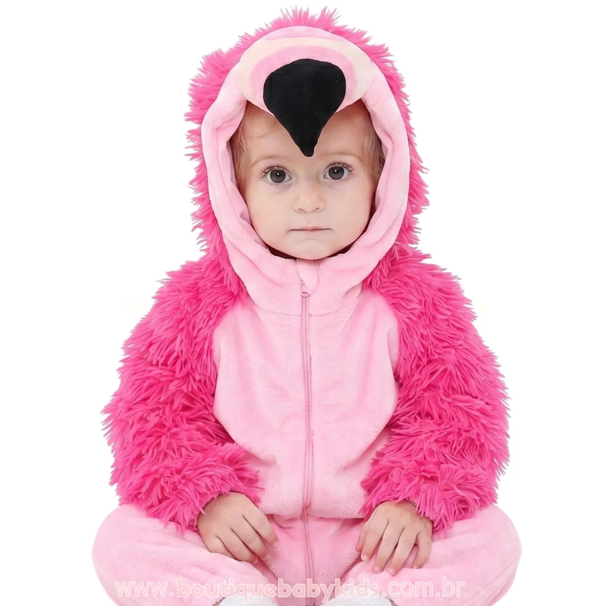 Macacão Bebê Fantasia Flamingo Rosa - Boutique Baby Kids