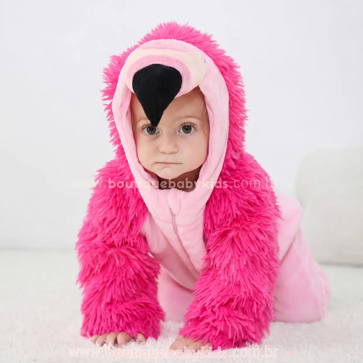 Macacão Bebê Fantasia Flamingo Rosa - Boutique Baby Kids