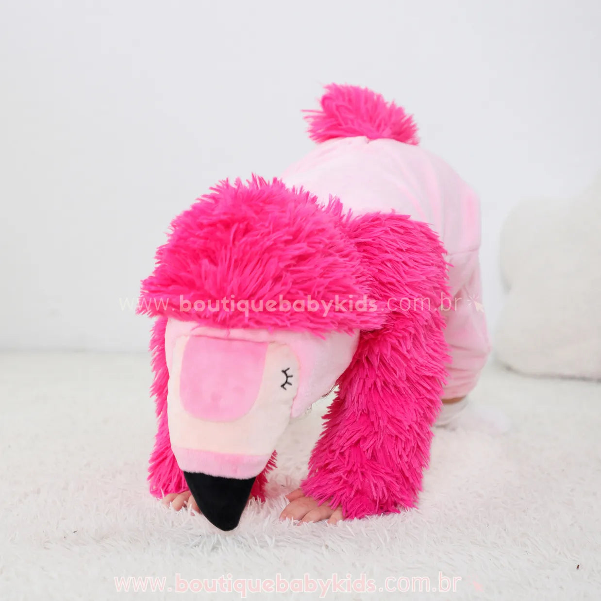 Macacão Bebê Fantasia Flamingo Rosa - Boutique Baby Kids