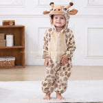 Macacão Bebê Fantasia de Bichinho Girafinha do Safari Bege - Boutique Baby Kids