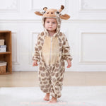 Macacão Bebê Fantasia de Bichinho Girafinha do Safari Bege - Boutique Baby Kids