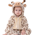 Macacão Bebê Fantasia de Bichinho Girafinha do Safari Bege - Boutique Baby Kids