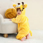 Macacão Bebê Fantasia Bichinho Girafinha Amarelo - Boutique Baby Kids