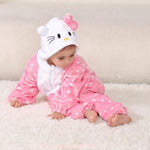 Macacão Bebê Fantasia Hello Kitty Rosa com Capuz e Orelhinhas - Boutique Baby Kids