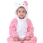 Macacão Bebê Fantasia Hello Kitty Rosa com Capuz e Orelhinhas - Boutique Baby Kids