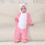 Macacão Bebê Fantasia Hello Kitty Rosa com Capuz e Orelhinhas - Boutique Baby Kids