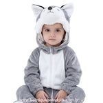 Macacão Bebê Fantasia Cachorrinho Husky Siberiano - Boutique Baby Kids