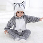 Macacão Bebê Fantasia Cachorrinho Husky Siberiano - Boutique Baby Kids