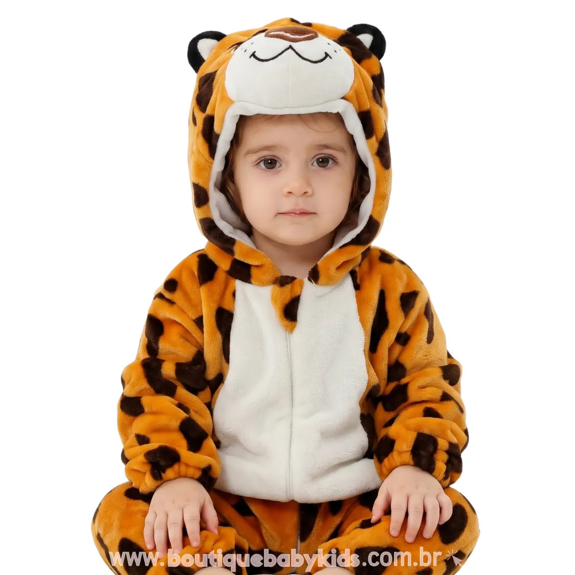 Macacão Bebê Fantasia Bichinho Leopardo - Boutique Baby Kids