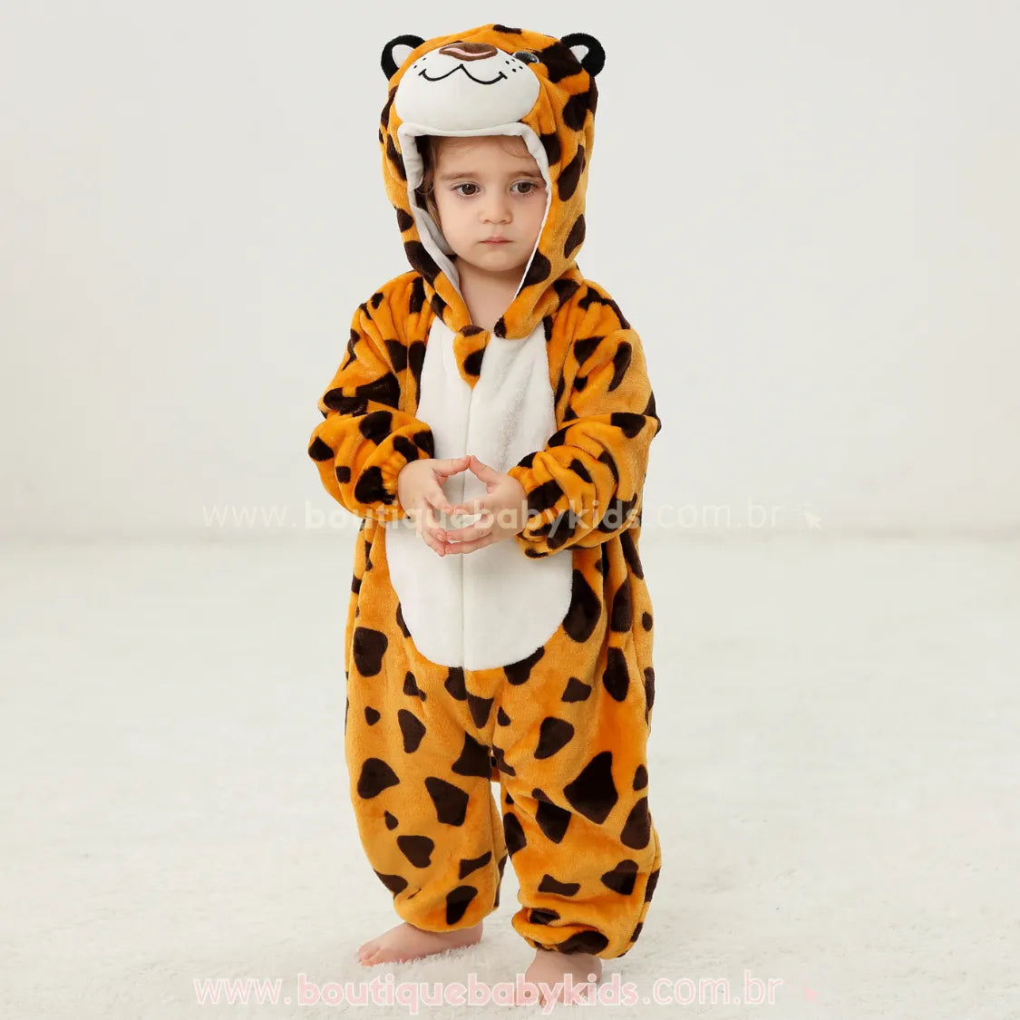 Macacão Bebê Fantasia Bichinho Leopardo - Boutique Baby Kids