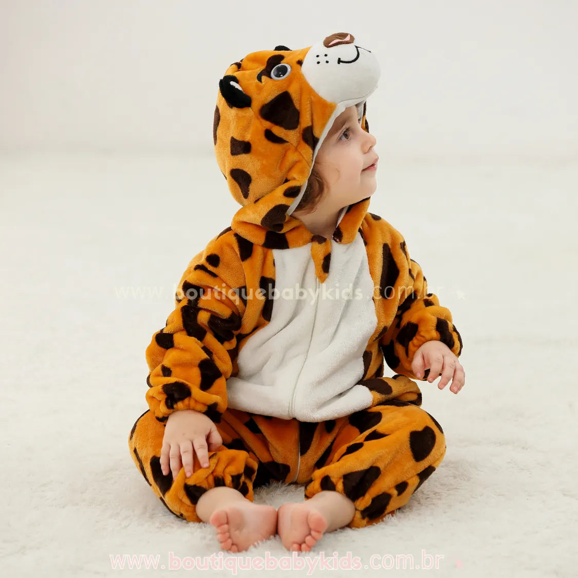 Macacão Bebê Fantasia Bichinho Leopardo - Boutique Baby Kids