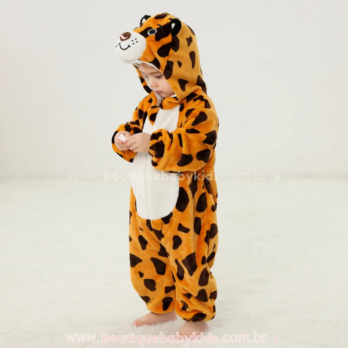 Macacão Bebê Fantasia Bichinho Leopardo - Boutique Baby Kids