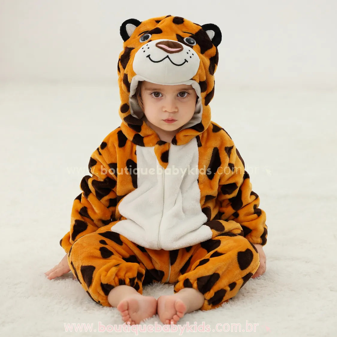 Macacão Bebê Fantasia Bichinho Leopardo - Boutique Baby Kids