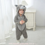 Macacão Bebê Fantasia Bichinho Lobo Mau - Boutique Baby Kids