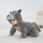 Macacão Bebê Fantasia Bichinho Lobo Mau - Boutique Baby Kids