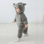 Macacão Bebê Fantasia Bichinho Lobo Mau - Boutique Baby Kids