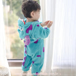 Macacão Bebê Fantasia Monstrinho Sulley Monstros S.A - Boutique Baby Kids