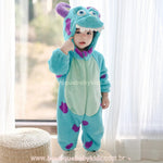 Macacão Bebê Fantasia Monstrinho Sulley Monstros S.A - Boutique Baby Kids