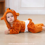 Macacão Bebê Fantasia Peixinho Coral Laranja - Boutique Baby Kids