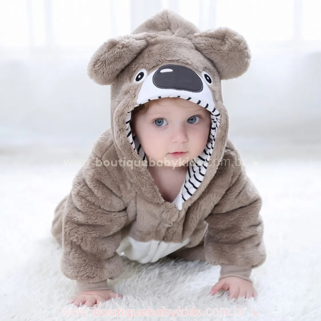 Macacão Bebê Bichinho Fantasia Bichinho Coala - Boutique Baby Kids