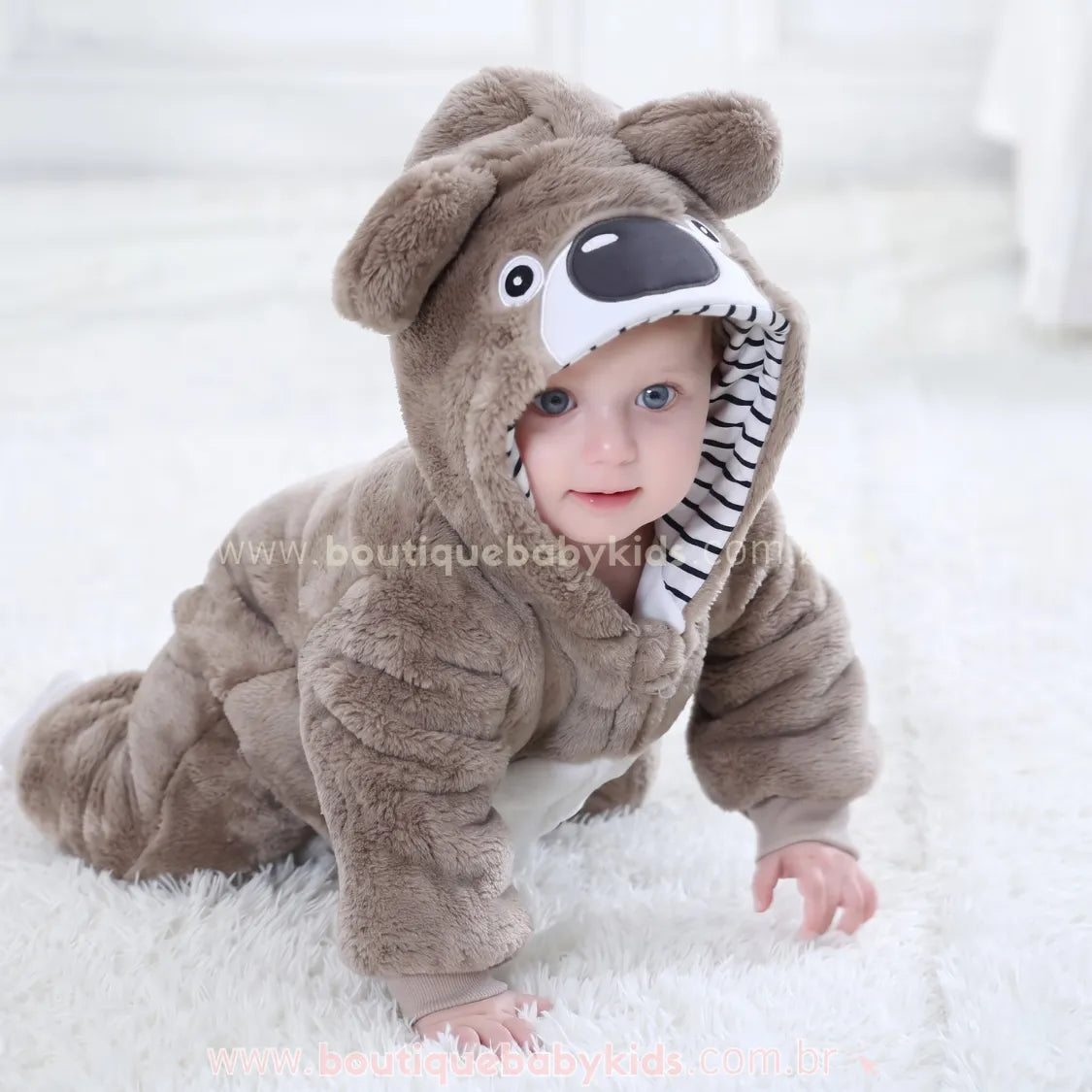 Macacão Bebê Bichinho Fantasia Bichinho Coala - Boutique Baby Kids