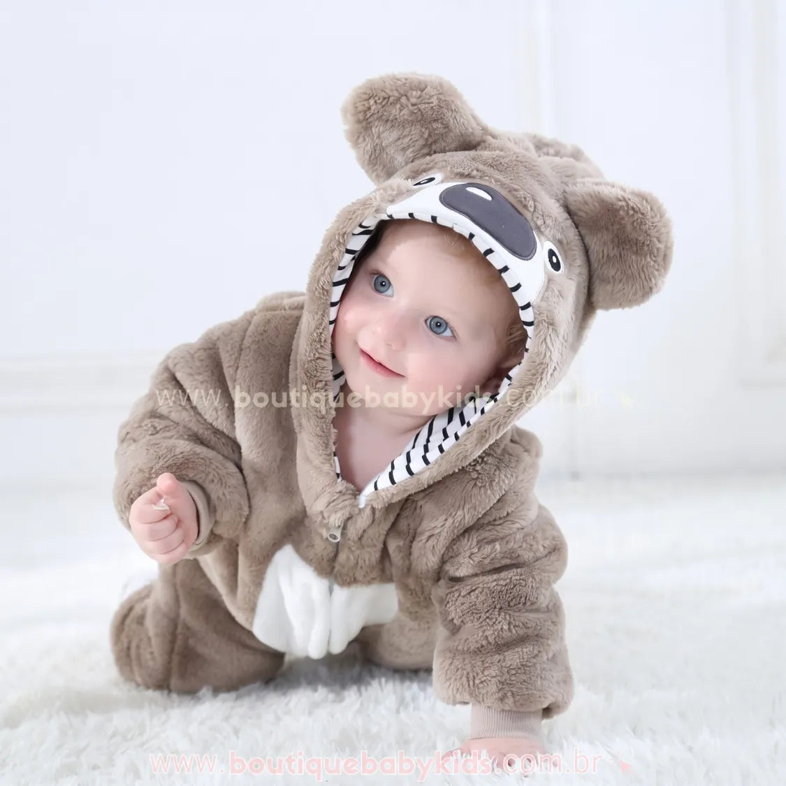 Macacão Bebê Bichinho Fantasia Bichinho Coala - Boutique Baby Kids