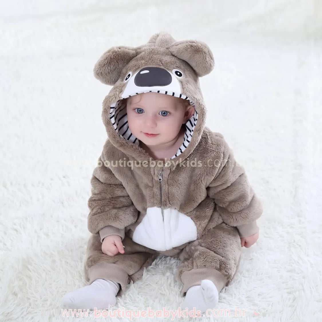 Macacão Bebê Bichinho Fantasia Bichinho Coala - Boutique Baby Kids