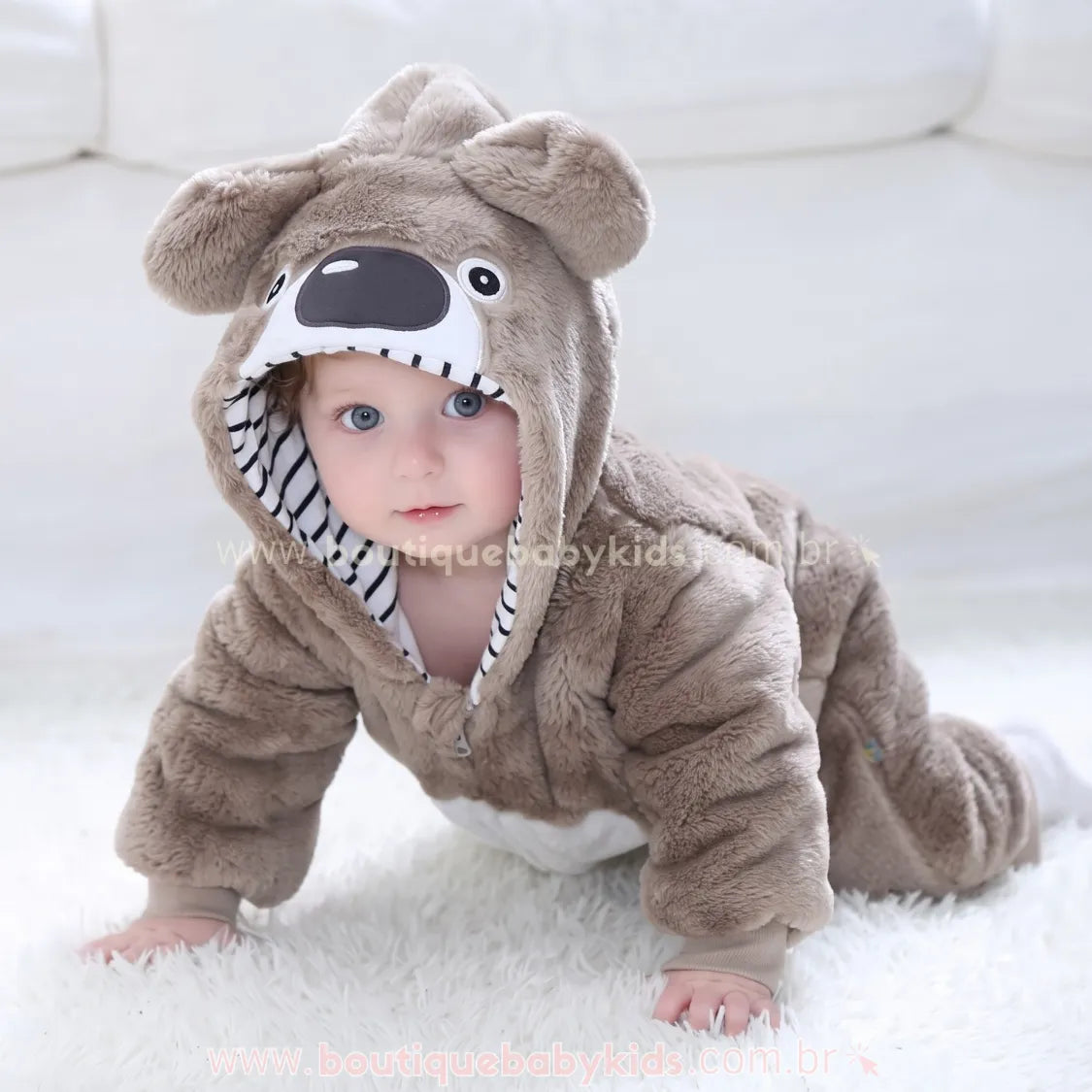 Macacão Bebê Bichinho Fantasia Bichinho Coala - Boutique Baby Kids