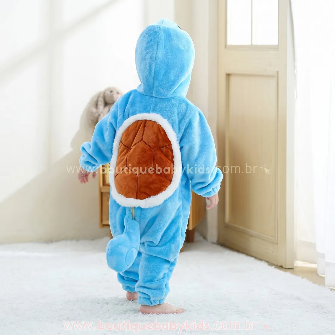 Macacão Bebê Fantasia Pokémon Squirtle Azul - Boutique Baby Kids