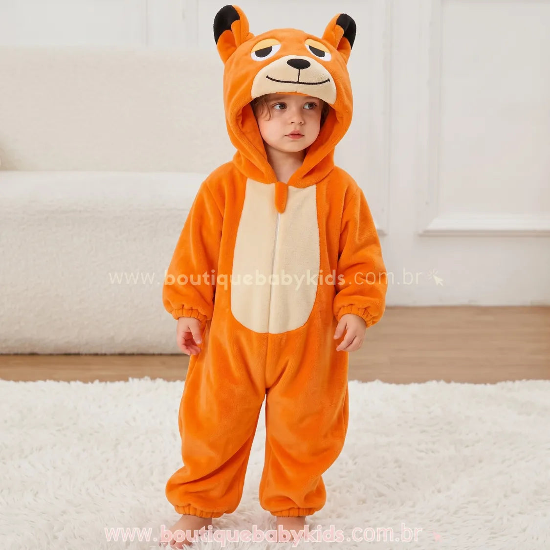 Macacão Bebê Fantasia de Bichinho Raposa Nick Zootopia - Boutique Baby Kids