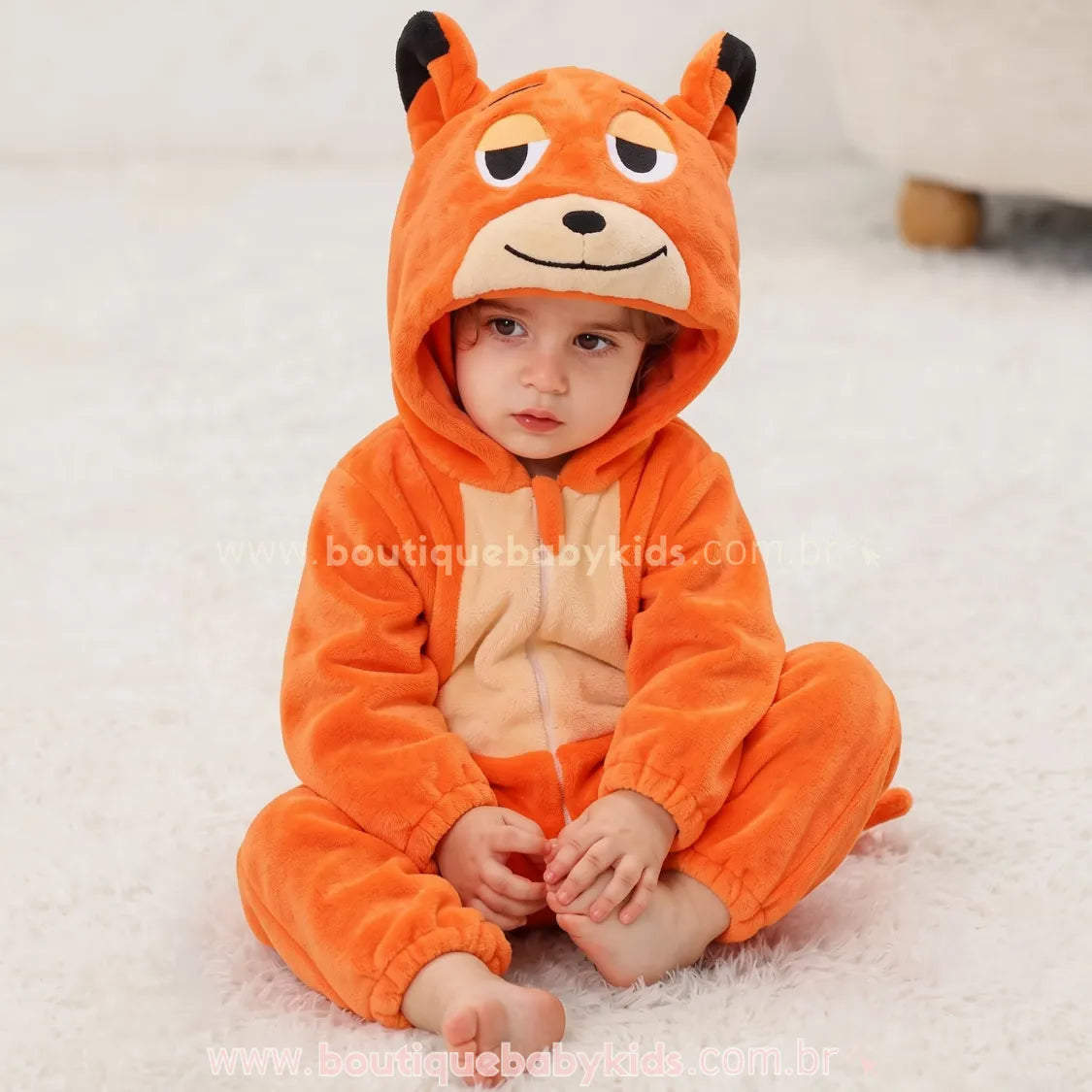 Macacão Bebê Fantasia de Bichinho Raposa Nick Zootopia - Boutique Baby Kids