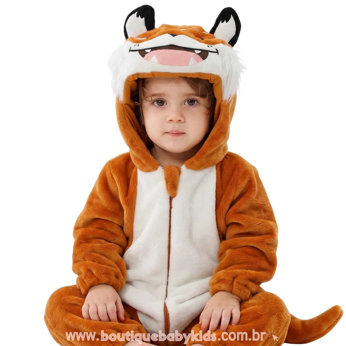 Macacão Bebê Fantasia Raposinha Sorridente - Boutique Baby Kids