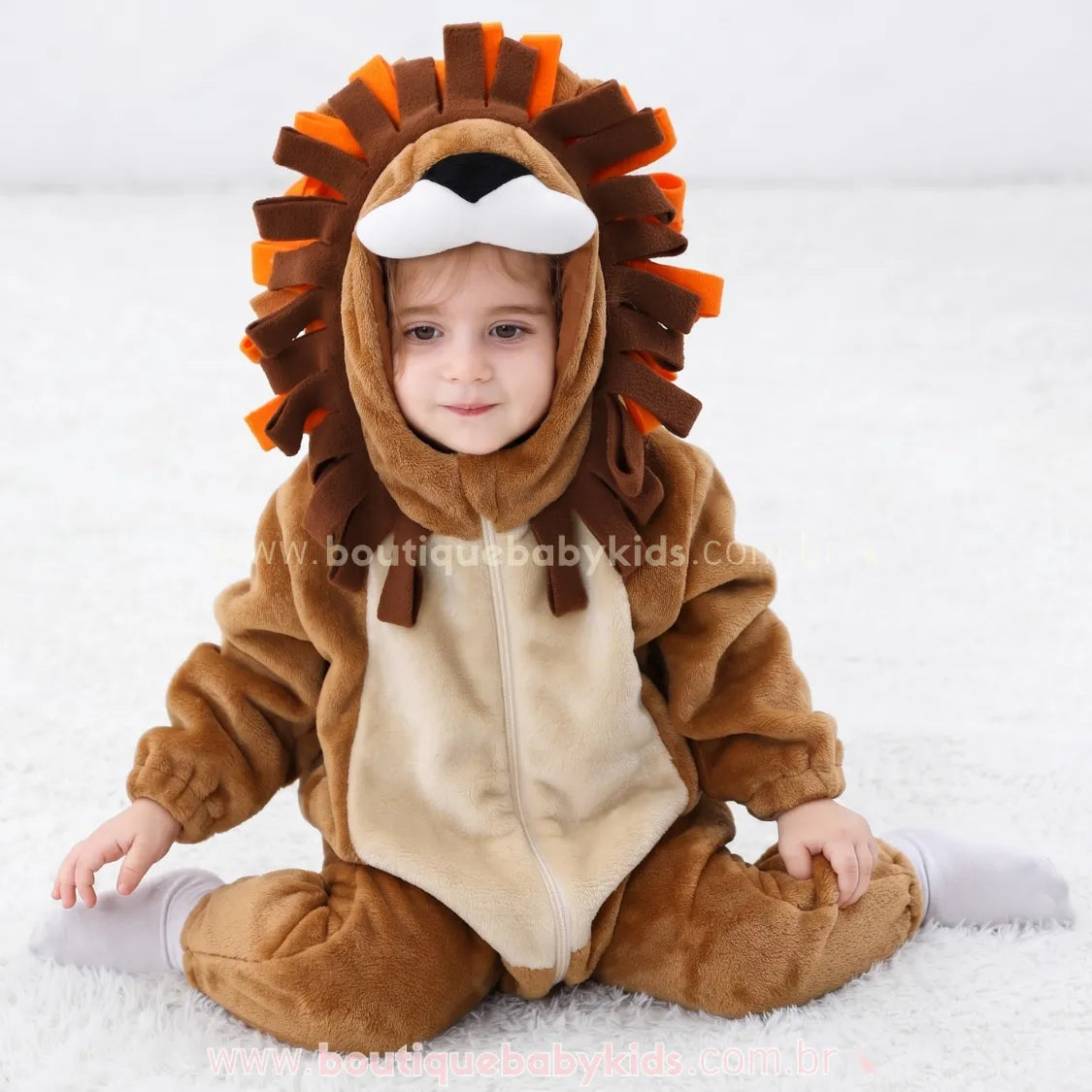 Macacão Bebê Fantasia Bichinho Rei Leão da Savana - Boutique Baby Kids