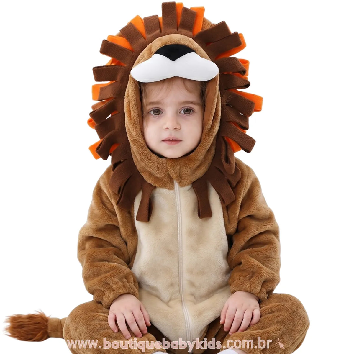 Macacão Bebê Fantasia Bichinho Rei Leão da Savana - Boutique Baby Kids