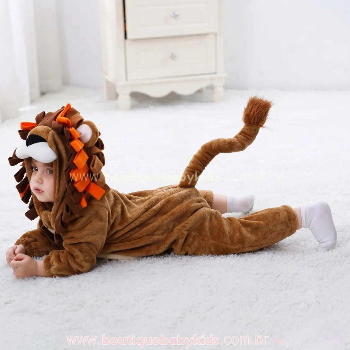Macacão Bebê Fantasia Bichinho Rei Leão da Savana - Boutique Baby Kids
