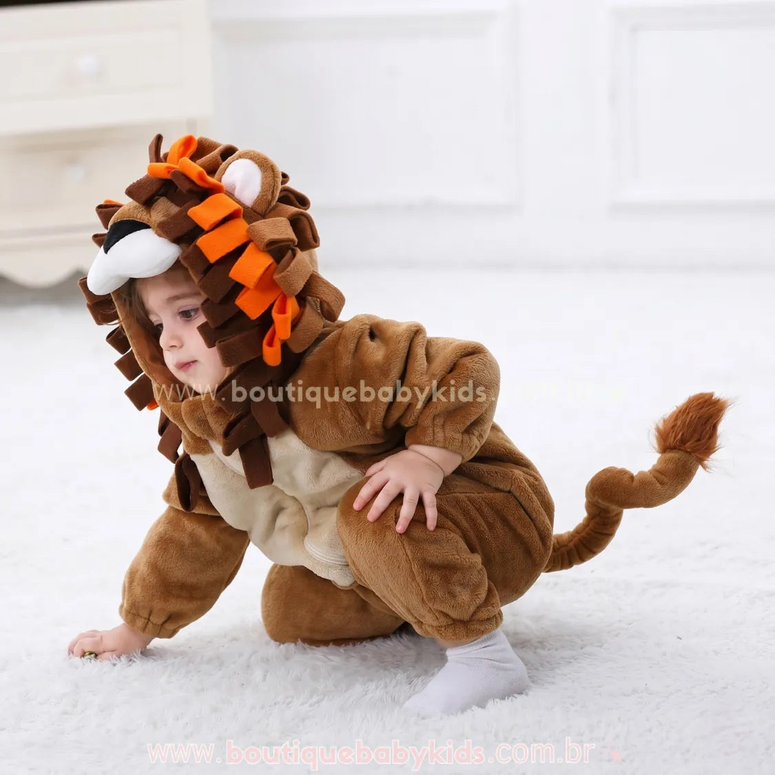 Macacão Bebê Fantasia Bichinho Rei Leão da Savana - Boutique Baby Kids