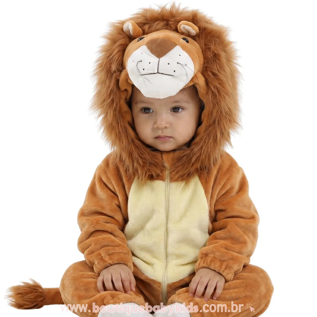 Macacão Bebê Fantasia Rei Leão com Juba - Boutique Baby Kids