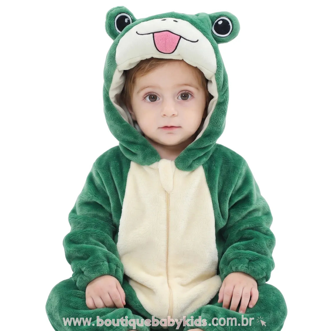 Macacão Bebê Bichinho Fantasia Sapinho Verde - Boutique Baby Kids
