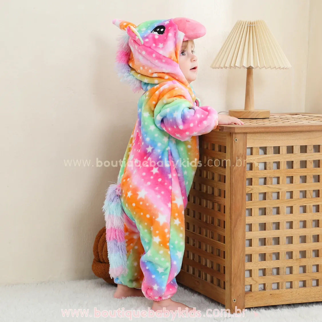 Macacão Bebê Fantasia Unicórnio Colorido - Boutique Baby Kids