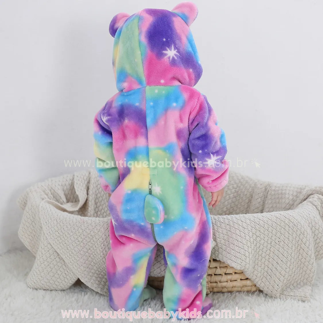 Macacão Bebê Fantasia Bichinho Ursinha Multicor - Boutique Baby Kids