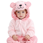 Macacão Bebê Fantasia Bichinho Ursinha Rosa - Boutique Baby Kids