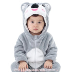 Macacão Bebê Inverno Fantasia Bichinho Coala Cinza - Frete Grátis - Boutique Baby Kids