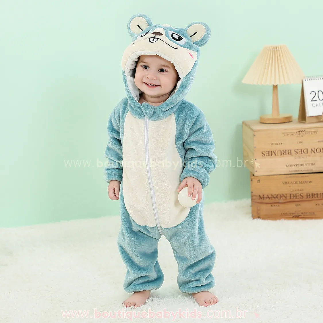 Macacão Bebê Inverno Fantasia Hamster Mesversário - Frete Grátis - Boutique Baby Kids