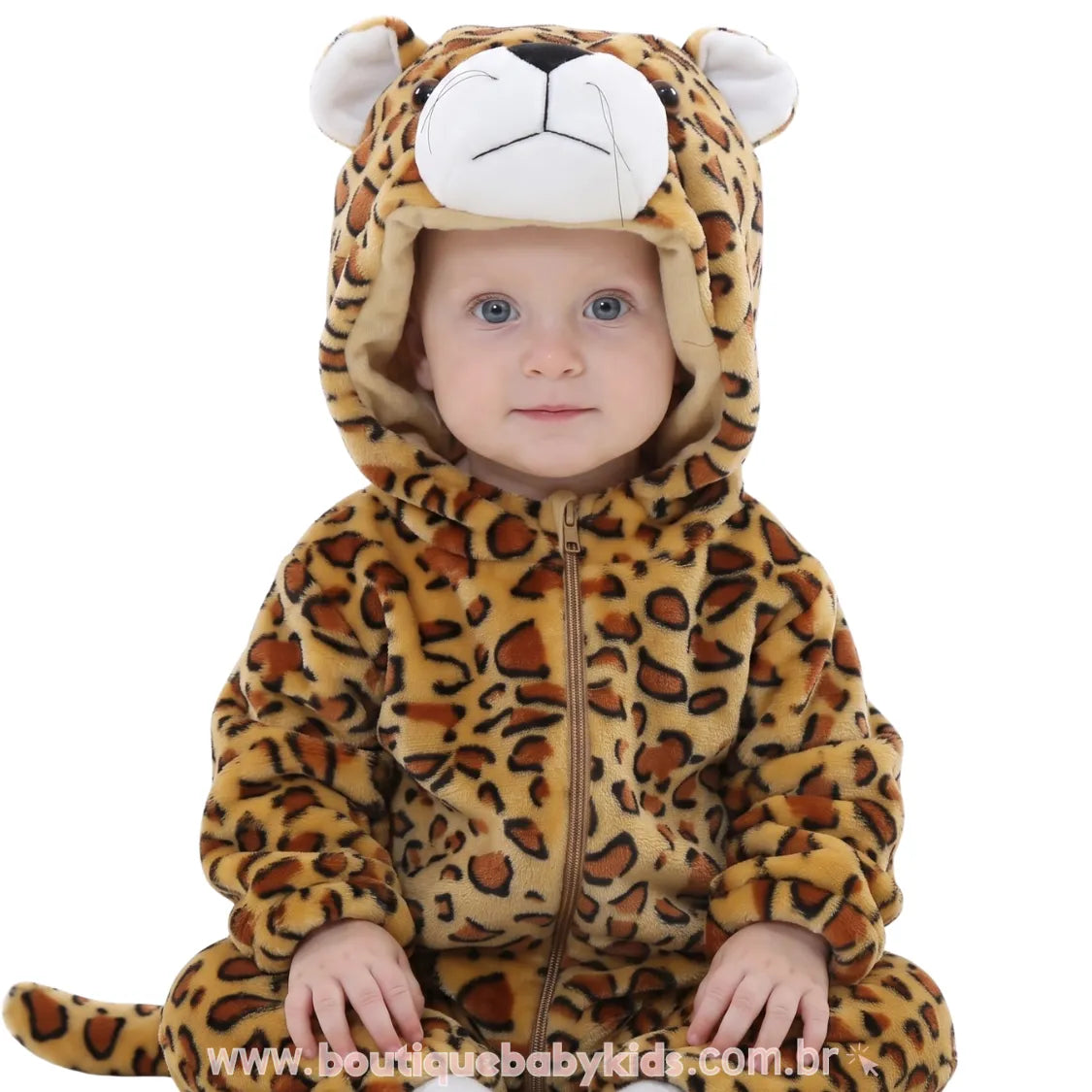 Macacão Bebê Fantasia Bichinho Leopardo - Boutique Baby Kids