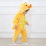 Macacão Bebê Fantasia Bichinho Patinho Amarelo - Boutique Baby Kids
