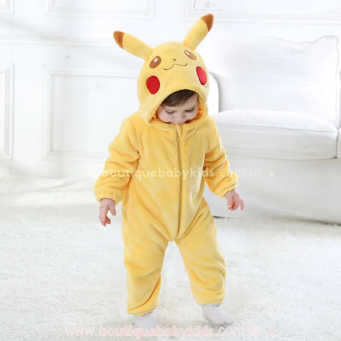 Macacão Bebê Fantasia Pokémon Pikachu - Boutique Baby Kids