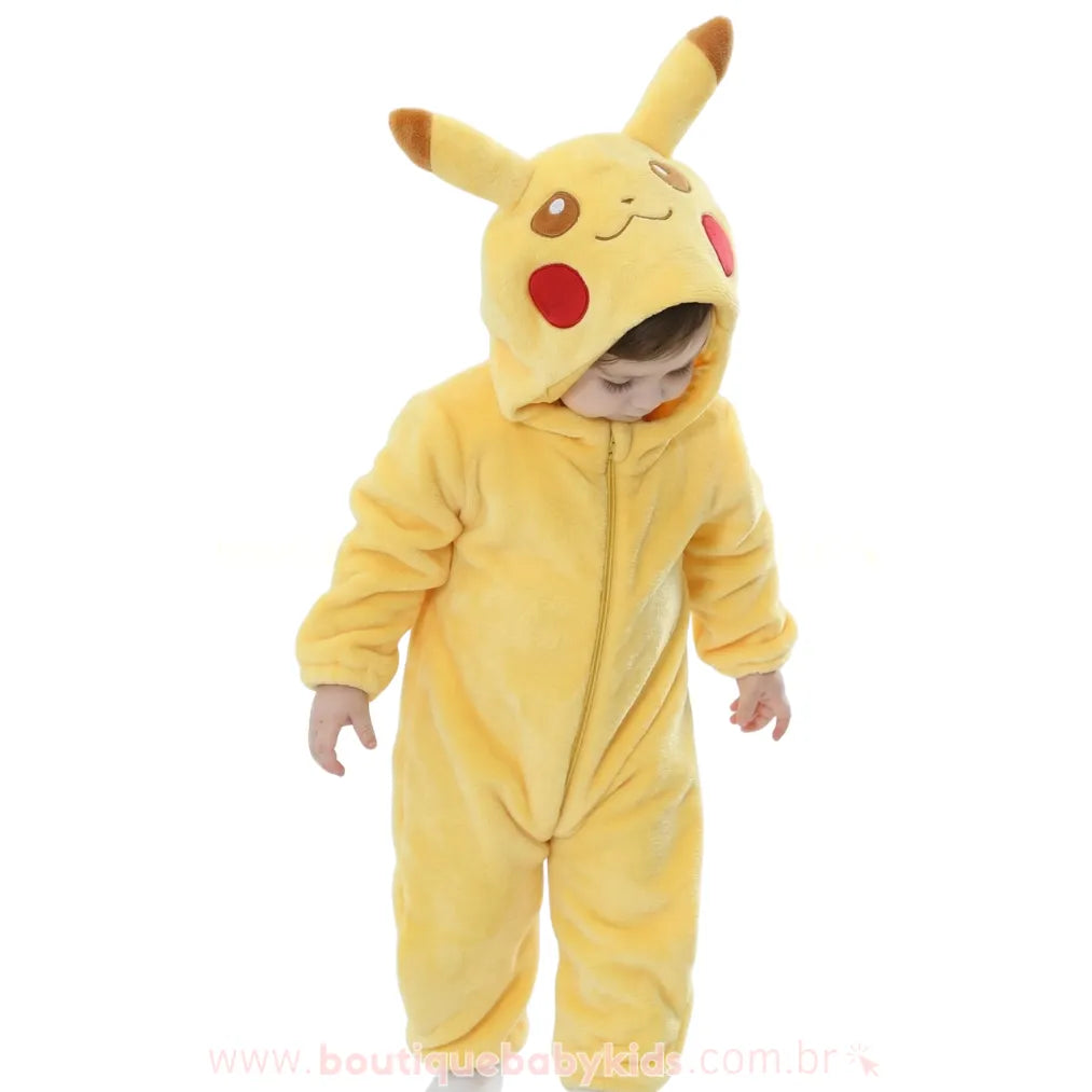 Macacão Bebê Fantasia Pokémon Pikachu - Boutique Baby Kids