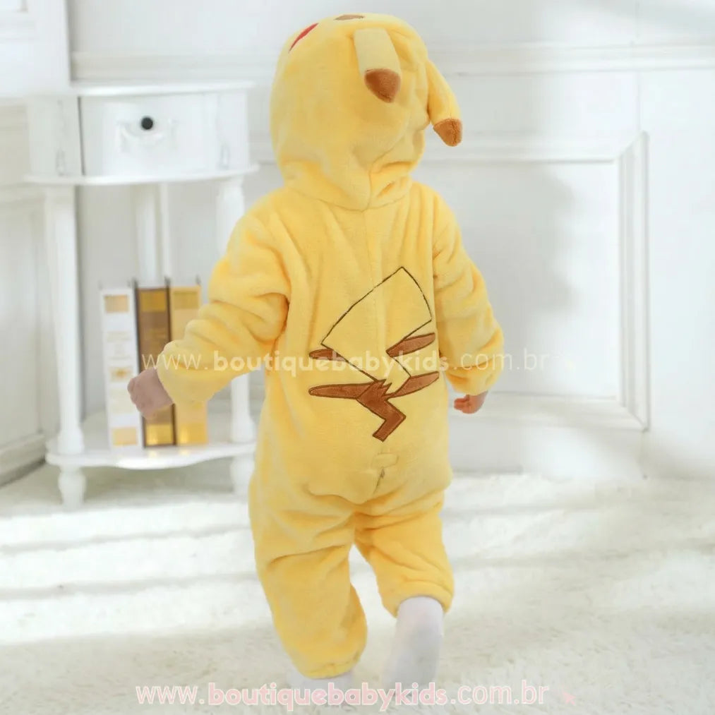 Macacão Bebê Fantasia Pokémon Pikachu - Boutique Baby Kids
