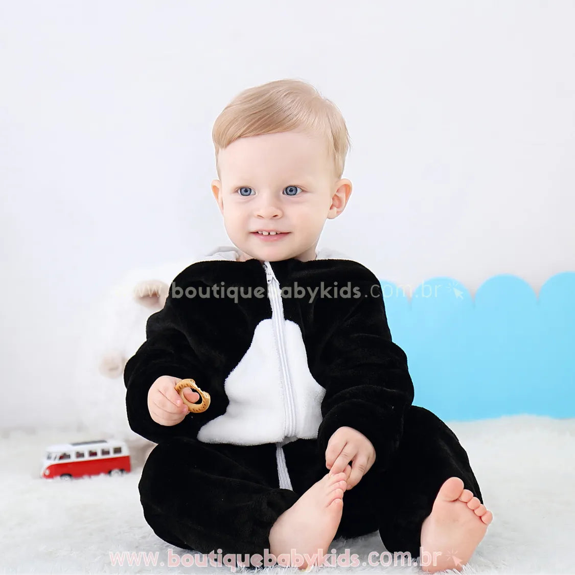 Macacão Bebê Fantasia de Bichinho Pinguim - Boutique Baby Kids